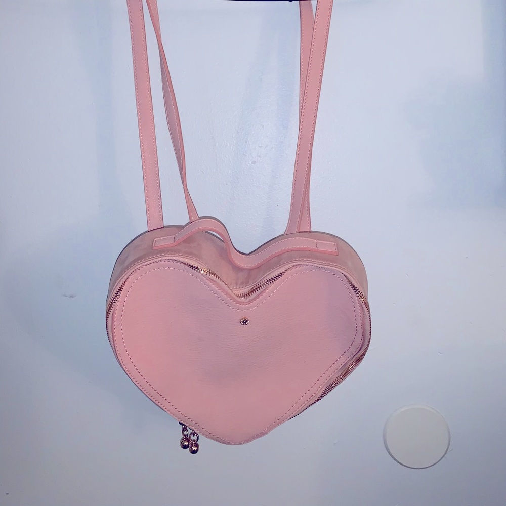 Pink Heart Shaped Backpack